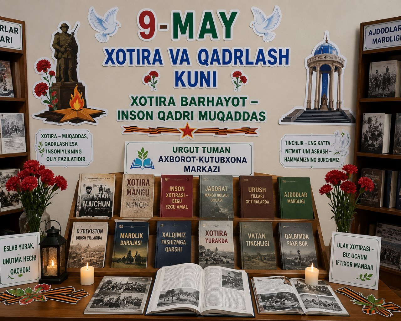 “Xotira barhayot — inson qadri muqaddas” nomli kitob ko‘rgazmasi tashkil etildi.