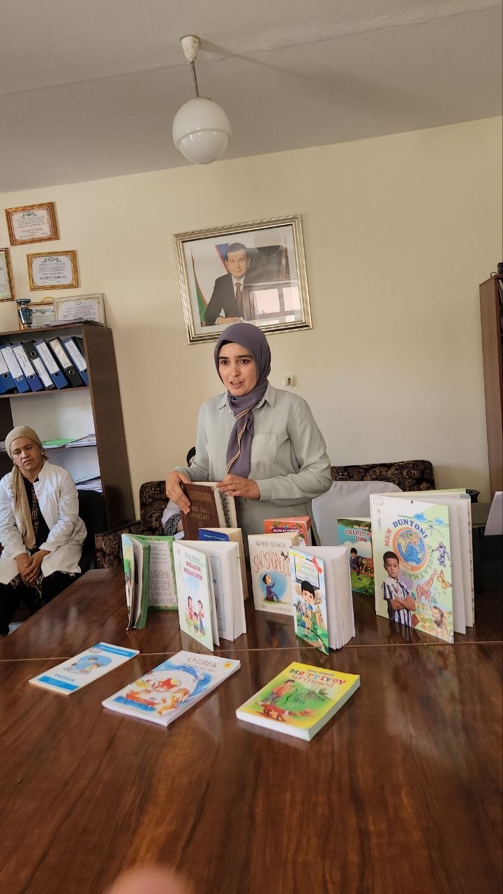 Bibliografiya xizmati tomonidan hududdagi 1-sonli Davlat maktabgacha taʼlim tashkiloti (DMTT) tarbiyachilari uchun goʻzal va mazmunli bibliografik sharh tashkil etildi!