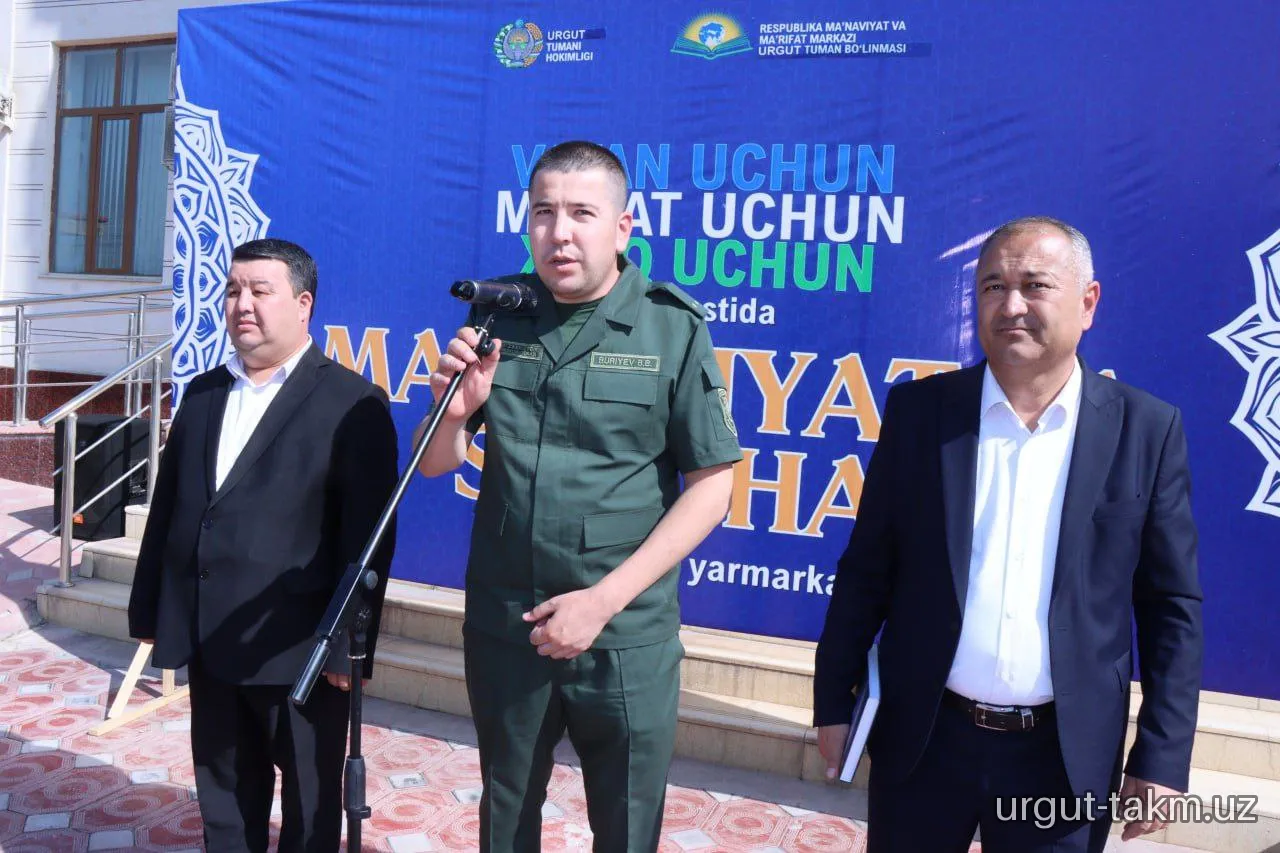 "VATAN UCHUN, MILLAT UCHUN, XALQ UCHUN" NOMLI EZGU SHIOR OSTIDA "MAʼNAVIYATGA SAYOHAT" NOMLI KITOB YARMARKASI TASHKIL ETILDI
