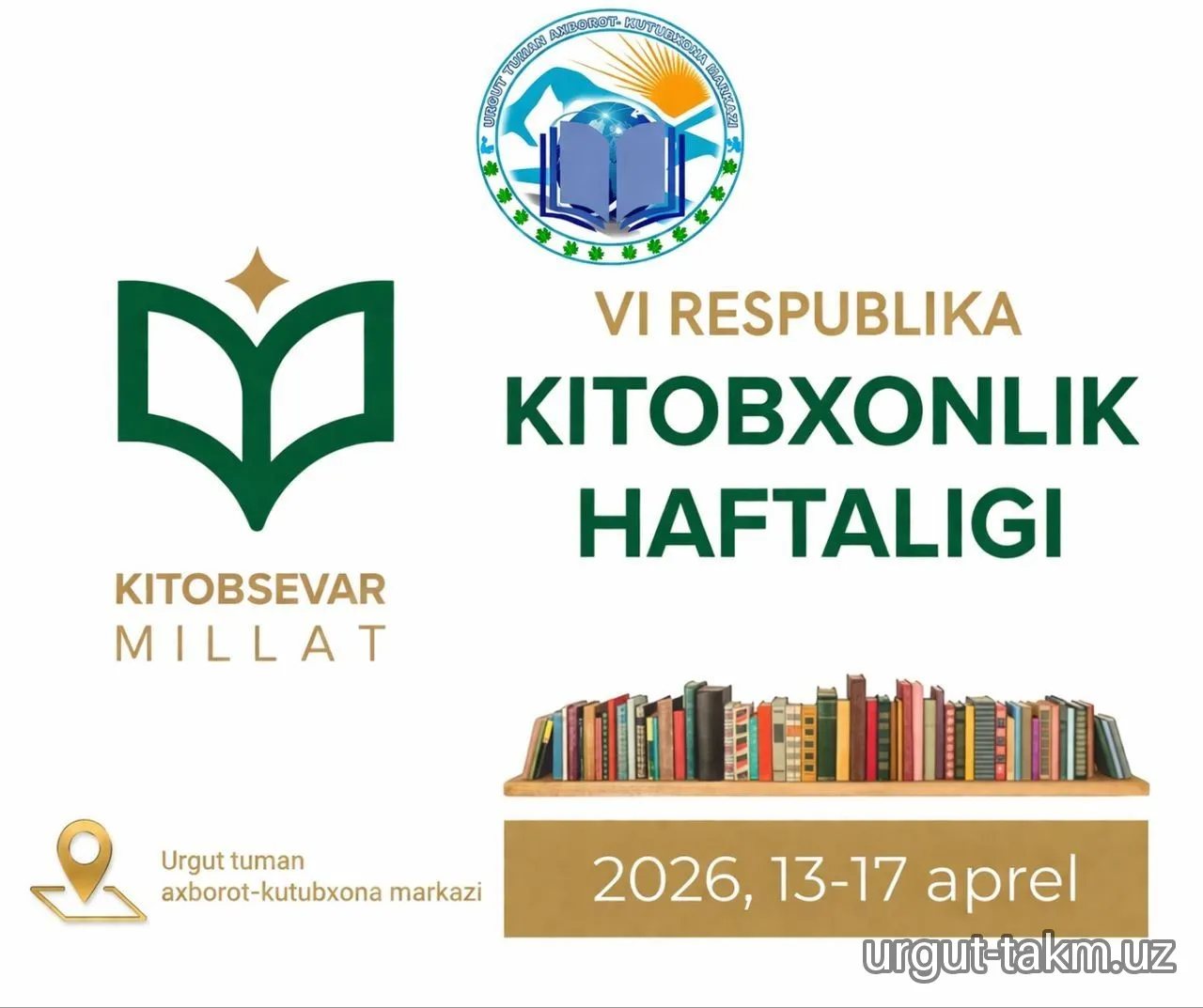 “KITOBXONLIK HAFTALIGI - 2026”ga samimiy taklif etamiz!