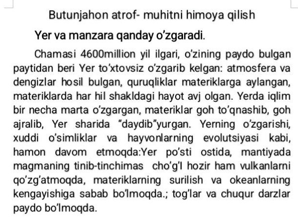 Bibliografik ko'rsatkich - Butunjahon atrof-muhitni himoya qilish kuniga bag'ishlangan
